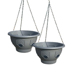 Smart Spring Ultimate Hanging Basket - 2-Pack (Grey)
