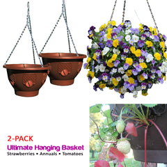 Smart Spring Ultimate Hanging Basket - 2-Pack (Mocha)