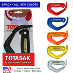 Totasak Grocery Bag Carrier (2-Pack Royal Blue) - Multiple Shopping Bag Holder Handle - Durable Lightweight Multi Purpose Secondary Handle Tool